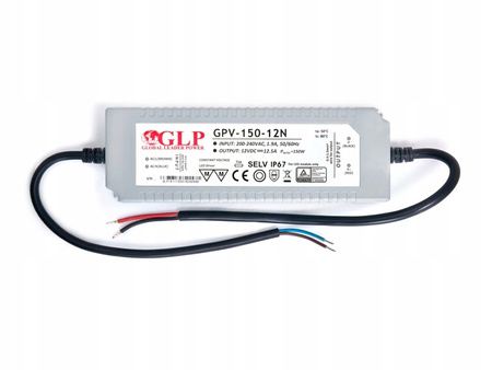 LED-Netzteil 150W 12.50A 12V IP67 GPV-150-12N hermetisch
