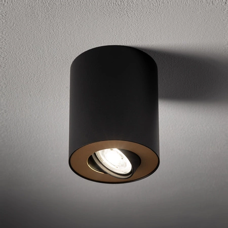 Deckenleuchte SET 8901 Nowodvorski Schwarz und Gold GU10 Spot Tube Aufbaumontage Modern