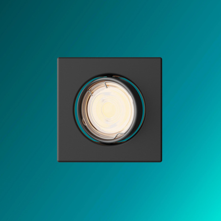 LED GU10 Einbauleuchte Aluminium Quadratisch Schwarz Peridot Philips