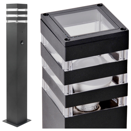 Gartenleuchte für den Außenbereich TEKSAS 74 E27 IP44 Sensormast Graphit GOLDLUX (Polux)