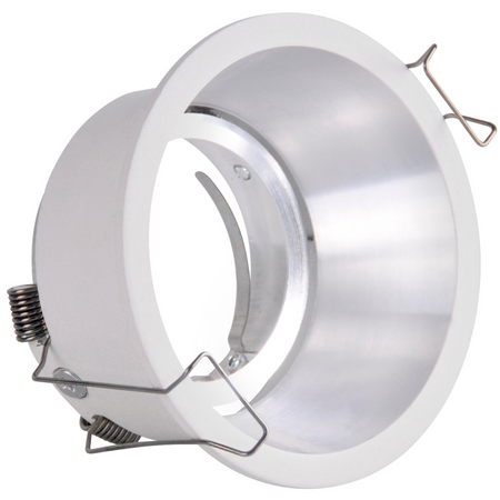 KOLDING Weiße und silberne Einbauleuchte rund MR16 GOLDLUX (Polux)