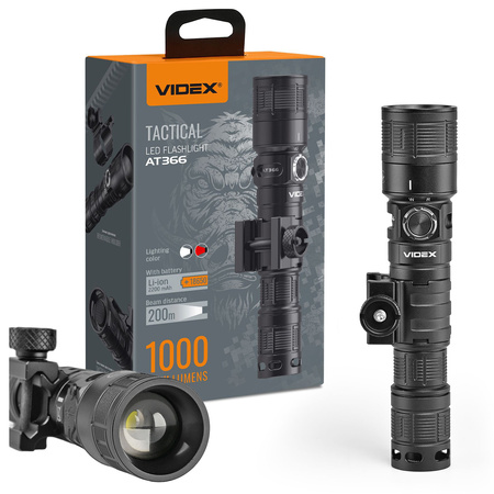 Wiederaufladbare LED-Hand-Taschenlampe 10W 1000lm 5 Modi USB-C Wasserdicht IP66 Videx