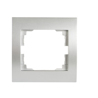 Horizontaler Einzelrahmen für LOGI-Steckdose silber KANLUX