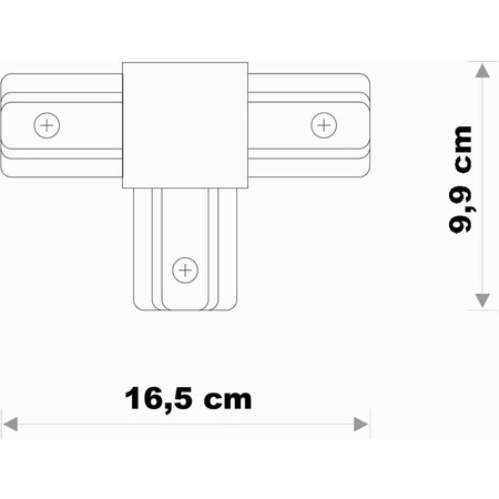 Dreifach-T-Verbinder für Dreiphasen-Sammelschienen weiß