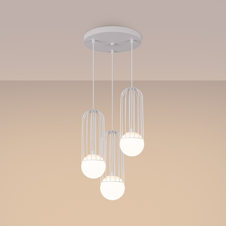 BRINA Hängeleuchte 3P 3xG9 Weiß Modern SOLLUX