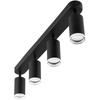 Wandleuchte LED Spot Reflektor 4x GU10 IP44 ADERO Schwarz Lumiled
