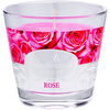 Duftende Dekokerze im Glas Rose