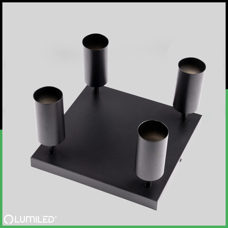 Deckenleuchte Plafond SPOT TUBA Reflektor Halogen Leuchte 4x GU10 TABULA LUMILED