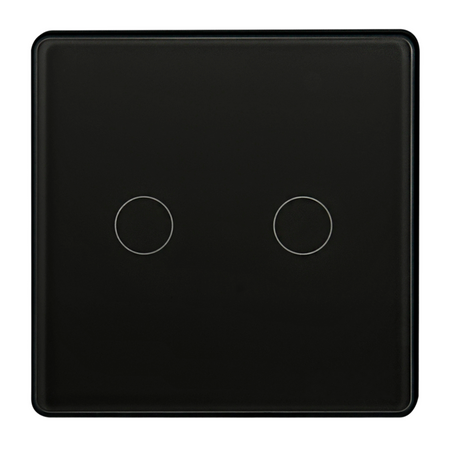 Doppel-Touch-Schalter mit Kondensator Schwarz Tuya Smart WiFi Sanico Goldlux
