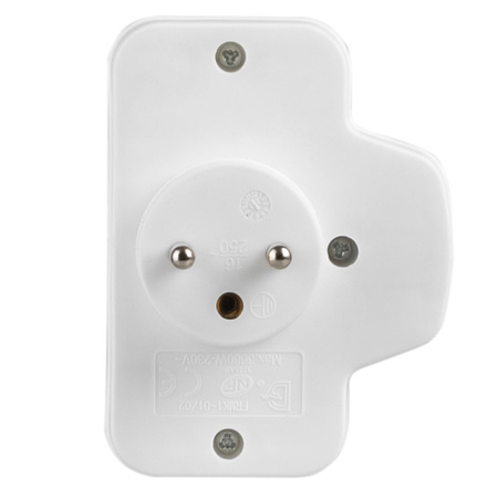 Elektrischer Netzverteiler 2x 2P+0 Dieb 2 Steckdosen mit Erde + Schalter VAYOX