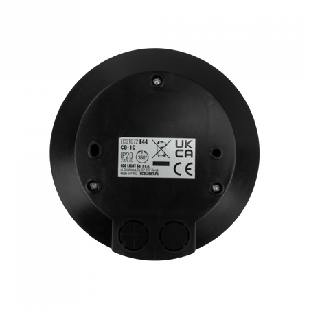 Bewegungs- und Dämmerungsmelder PIR Aufputz-Deckensensor Schwarz 3m 360° CO Ecolight
