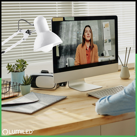 Schreibtischlampe E27, Zeichentisch-Schreibtischlampe mit Tischklemme TOBI LUMILED