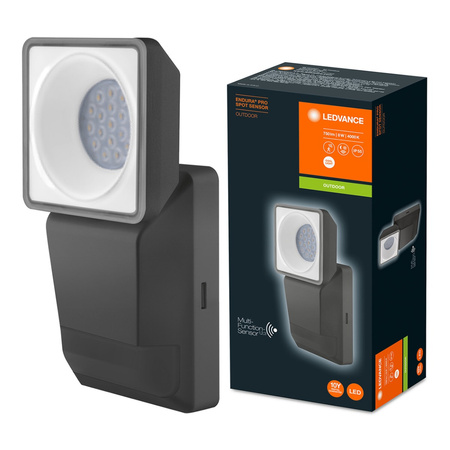 LED-Fluter 8W 750lm 4000K IP55 Grau mit Bewegungs- und Dämmerungssensor LEDVANCE Pro Spot Endura