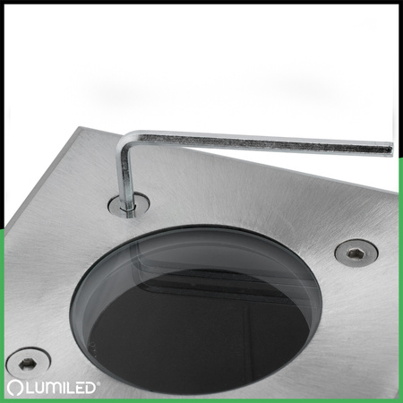 Boden-Einbauleuchte GU10, Bodenstrahler IP65 IK09 Quadratisch CATIO 2 LUMILED