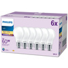 Set mit 6x LED Lampen E27 A60 7W = 60W 806lm 2700K Warm Filament Milky PHILIPS