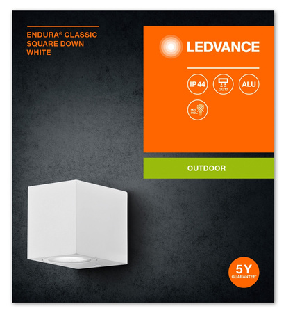 Wandleuchte ENDURA Classic Square Down Weiß LEDVANCE