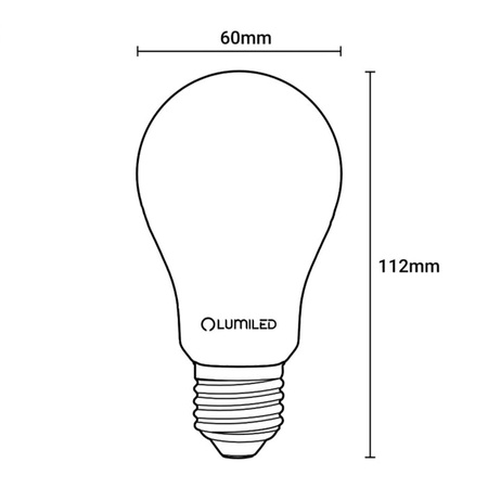 6x LED-Lampe E27 A60 4W = 60W 840lm 4000K Neutral 360° FILAMENT LUMILED