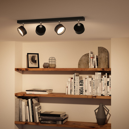 LED-Reflektor-Deckenleuchte 22W 2200lm 2700K Schwarz Bruder Philips