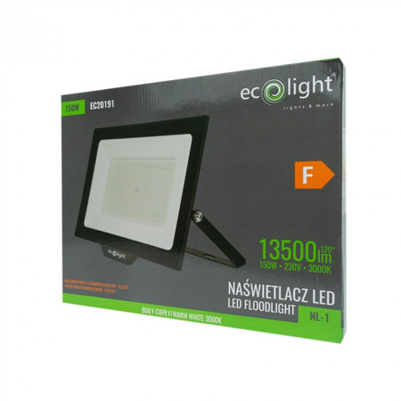 LED-Flutlicht Reflektor 150W 13500lm 3000K Warm IP65 NL-1 Ecolight