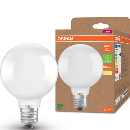 E27 FR G95 LED Lampen 4W = 60W 840lm 3000K Warm 360° OSRAM ULTRA EFFICIENT Filament