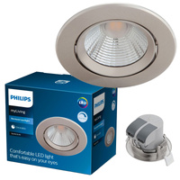 LED SPARKLE 5.5W 2700K Dimmbar Rund Satin Einbauleuchte PHILIPS