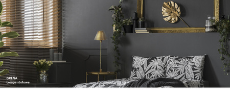 E14 Tischleuchte 64cm GRENA GOLDLUX (Polux) Gold