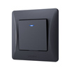 1-poliger Schalter Beleuchtet 10A Aufputz Schwarz BINERA VIDEX
