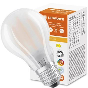 E27 A60 LED Lampen 7,5 W = 75 W 1055 lm 4000 K Neutral 300° CRI90 Filament milchig dimmbar LEDVANCE Superior