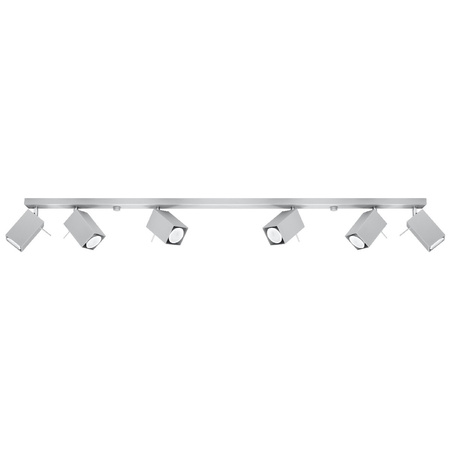 MERIDA Deckenleuchte 6xGU10 Reflektor Halogen Leuchte Beweglich 118cm Grau SOLLUX