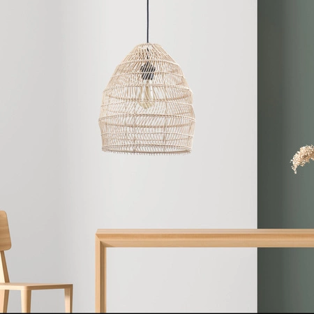 Decke Hängelampe E27 Beige Schwarz Sakura Sanico Goldlux