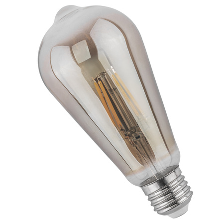 LED Lampen E27, Glühbirne ST64 6W = 50W 420lm 360° 2200K warm Smokey Glühfaden LUMILED