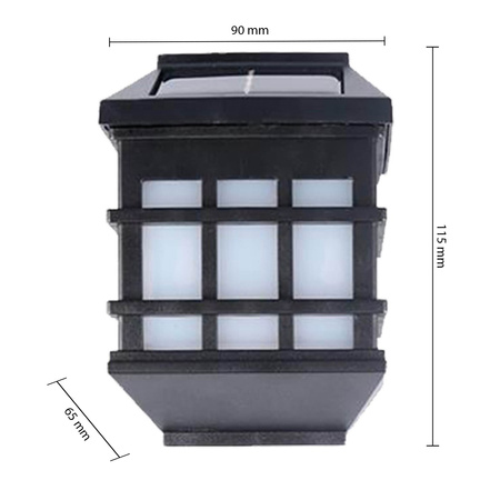 Wandleuchte Solar LED Gartenfassadenleuchte IP44 mit Flammeneffekt