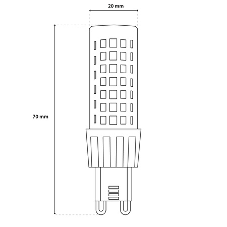 LED Kapseln G9, LED-Lampe 10W = 75W 970lm 360° 3000K warm LUMILED