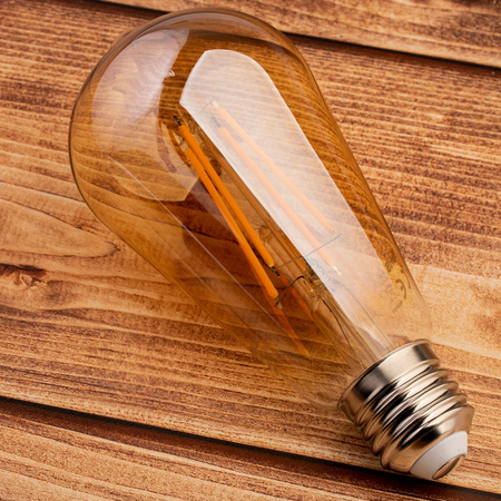 LED Lampen E27, Glühbirne ST64 6W = 50W 660lm 360° 2200K warm Glühfaden LUMILED