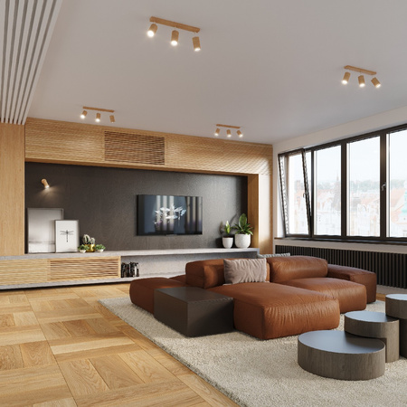 BERG Deckenleuchte 4xGU10 Reflektor Halogen Leuchte Beweglich 80cm Naturholz SOLLUX