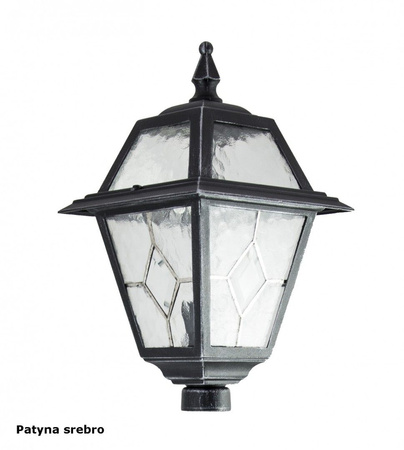 Gartenlaternenlaterne für den Außenbereich E27 Buntglas OGMWN 2 N 185–285 cm schwarz Su-Ma