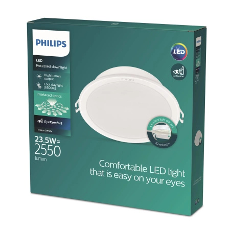 LED-Paneel Einbauleuchte MESON 23.5W 6500K 21.5cm Rund Downlight PHILIPS