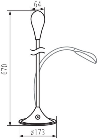Franco LED Schreibtischlampe schwarz 6,5W 390lm 3000k warm Kanlux