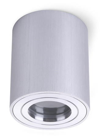 Aufbauleuchte HALOGEN Wasserdicht Aluminium SPOT TUBE 95mm IP44 Chrom AQUARIUS RUND Kobi