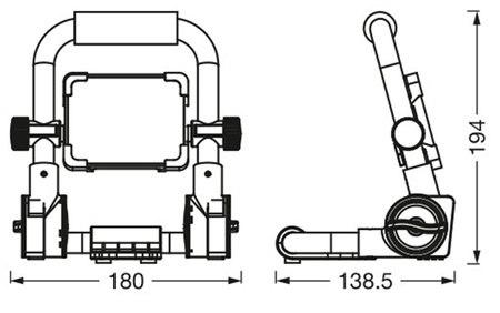 LED-Flutlicht Arbeitslampe 10W 1200lm 6500K Tragbar LEDVANCE