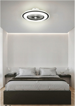 PLAFON LED RODOS FAN Deckenleuchte 72W 2700K-6500K schwarz + Fernbedienung