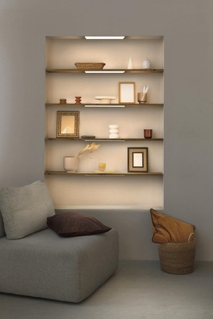 Unterschrank Ledvance LED Möbel Slat Lampe mit Bewegungssensor rahmenlos 7.5W 450lm CCT Dimmbar Weiß 30x20cm Unterschrank Ledvance