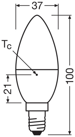 LED Lampen B37 E14 2.9W = 25W 250lm 2700K Warmweiß LEDVANCE