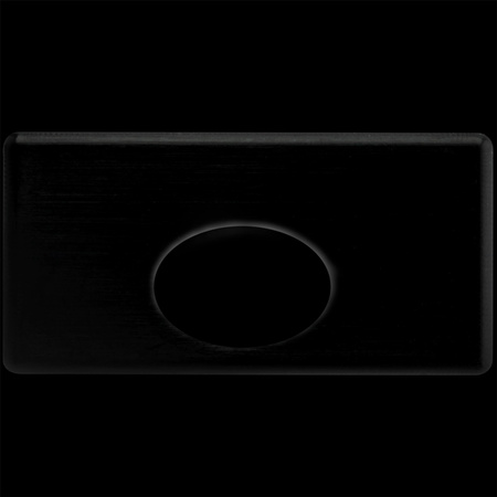 Endkappe für Aufputzprofil MINI Aufputz mit Loch Kunststoff, Schwarz LUMILED