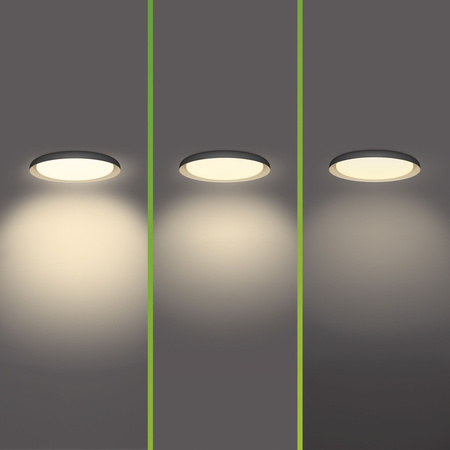 LED Plafond Deckenleuchte 10W 1850lm 2700K SceneSwitch Schwarz Pebblo Ultra Efficient Philips