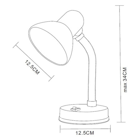 Verstellbare Nachttisch-Schreibtischlampe für Schule E27 Blau