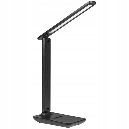 Tisch Verstellbare Schreibtischlampe LED 5W 400lm 3000-4000-6500K CCT Wiederaufladbar Schule Nachtlicht Dimmbar Ein/Aus Schalter Schwarz Kivo Masterled