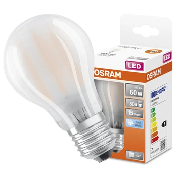 E27 A60 LED Lampen 7W = 60W 806lm 4000K Neutral 300° OSRAM STAR Filament