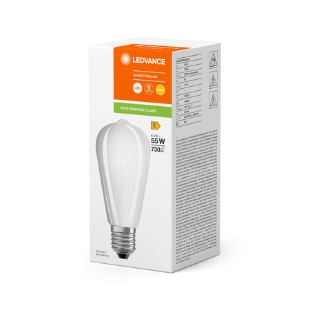 LED Lampen ST64 E27 6.5W = 55W 730lm 2700K Warmweiß FILAMENT LEDVANCE