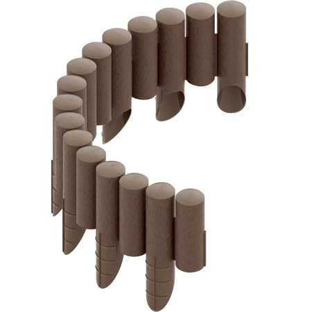 Garten Palisade Zaun Grenze Rasen Einfassung 4 STANDARD Braun 2.3m Stark Frostfest CELLFAST